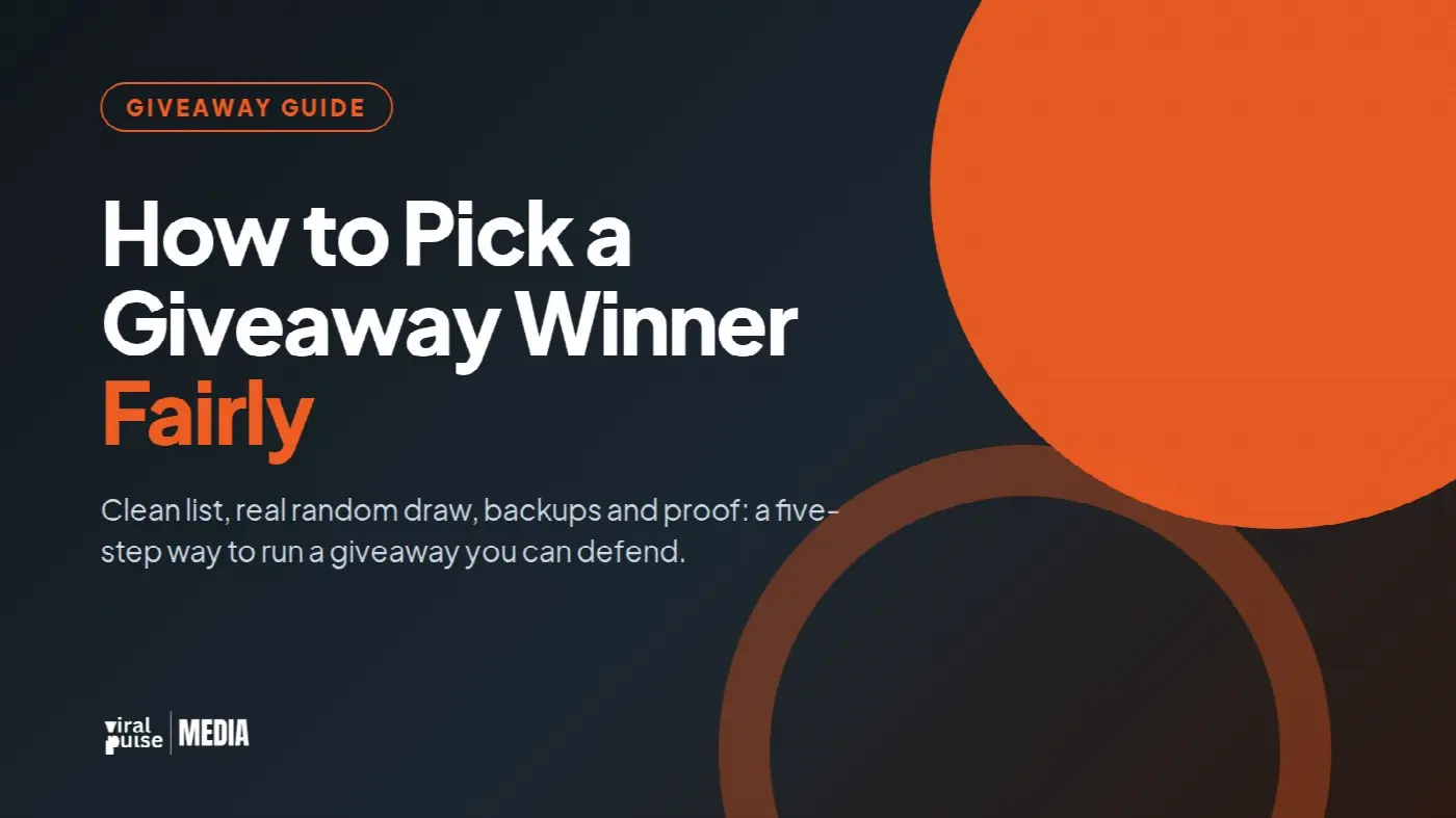 How to Pick a Giveaway Winner Fairly: Instagram, YouTube, Facebook and Live Draws